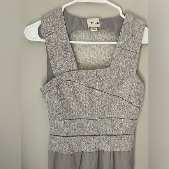 Reiss Gray Lace Mini Dress Size 2 - Picture 3 of 11